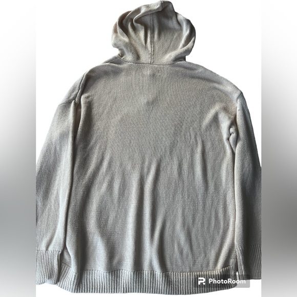 Marled Reunited Tan Hoodie Long Sleeve Sweater w/ US Flag Heart Size XL - Picture 7 of 7